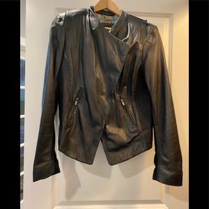 Black Rivet Black Leather Jacket
